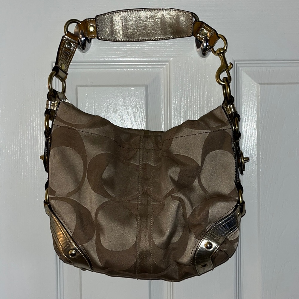 Coach Gold Hobo Handbag Purse